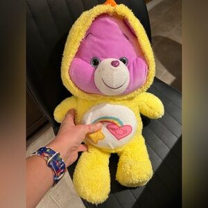 Care Bears Best Friend Plush 15"  Glitter Eyes Duck Outfit Hoodie Easter Chick